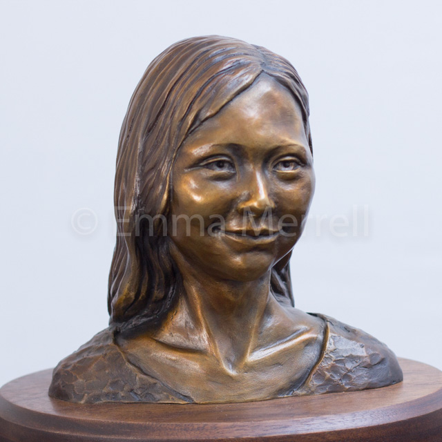 bronze portrait sculpture